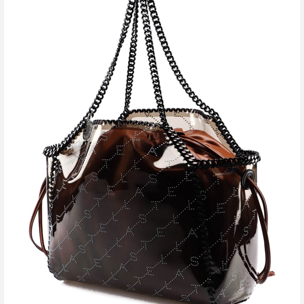 New Stella McCartney PVC Monogram Falabella Shoulder Bag